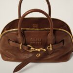 Aventure Nappa Leather Handbag Oak color - Image 3