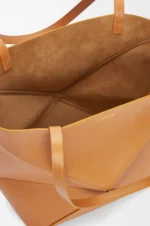 Medium Puzzle Fold tote in shiny calfskin - Image 3