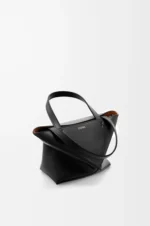 Mini Puzzle Fold tote in shiny calfskin - Image 5