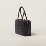 Leather Beau Handbag Black color - Image 4