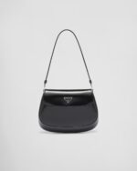 Prada Cleo Small Gloss Leather Flip Shoulder Bag