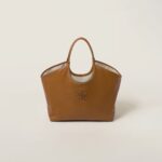 IVY Leather Handbag Cognac color