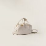Arcadie Leather Small Handbag White - Image 5