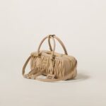 Arcadie Matelassé Large Soft Lamb Leather Handbag Sandy yellow - Image 4