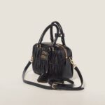 Arcadie Matelassé Soft Lamb Leather Handbag Black - Image 2