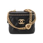 CHANEL 23P LIPSTICK BOX WITH CHAIN BLACK