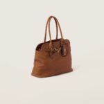 Aventure Nappa Leather Handbag Oak color - Image 4