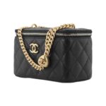 CHANEL 23P LONG BOX WITH CHAIN BLACK - Image 4