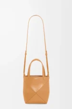 Mini Puzzle Fold tote in shiny calfskin - Image 5