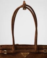 Prada Bonnie Medium Suede Leather Handbag - Image 3