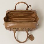 Arcadie Matelassé Large Soft Lamb Leather Handbag caramel color - Image 3