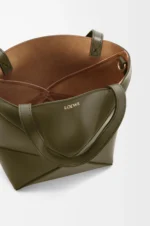 Mini Puzzle Fold tote in shiny calfskin - Image 8