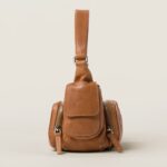 Pocket Nappa Leather Pouch caramel color - Image 2