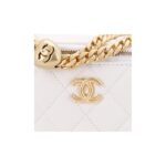 CHANEL 23P LONG BOX WITH CHAIN WHITE - Image 4