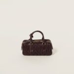 Arcadie Matelassé Small Soft Lamb Leather Handbag Shrubby Oak Color - Image 4