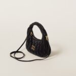 Wander Matelassé Soft Lamb Nappa Small Crescent Moon Bag - Image 3