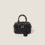 Arcadie Matelassé Soft Lamb Leather Handbag Black