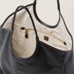 IVY Leather Handbag Black - Image 3