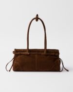 Prada Bonnie Medium Suede Leather Handbag - Image 2