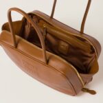 Beau Leather Handbag Cognac color - Image 4