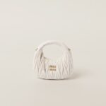 Wander Matelassé Mini Hobo Bag White