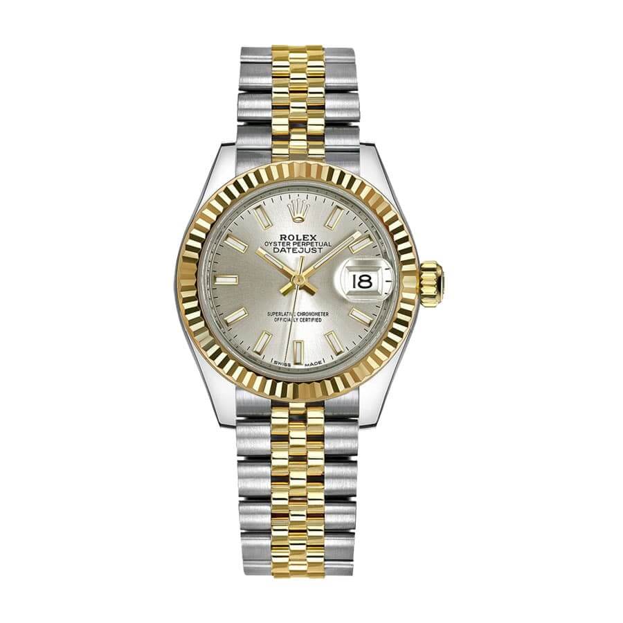 rolex-datejust-28mm-279173-steel-yellow-gold-automatic-silver-dial.jpg Rolex Datejust 279173-0019 Replica - Image 1