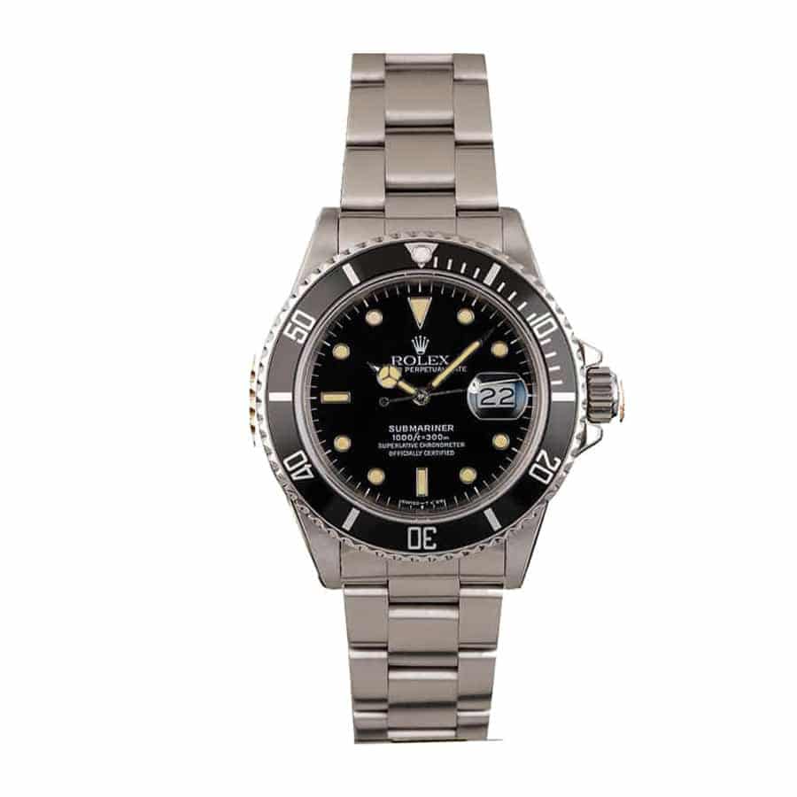 rolex-rare-submariner-black-dial-stainless-steel-date-pre-ceramic-16800-oyster-replica.jpg Rolex 16800 Replica - Image 1